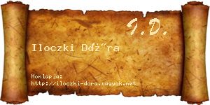 Iloczki Dóra névjegykártya